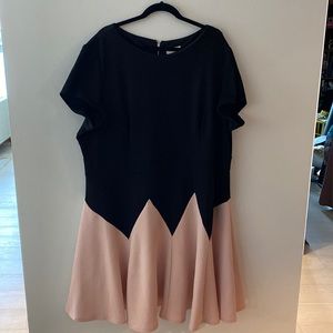 Black and pink textured dress - perfect for work!